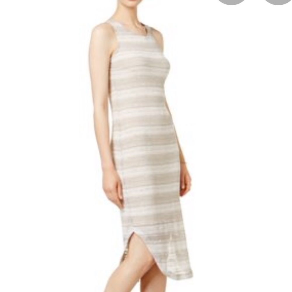 Bar III striped A-line bodycon dress